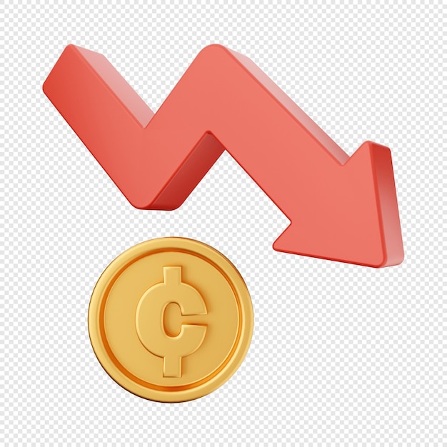 3D Arrow Increase and decrease icon illustration