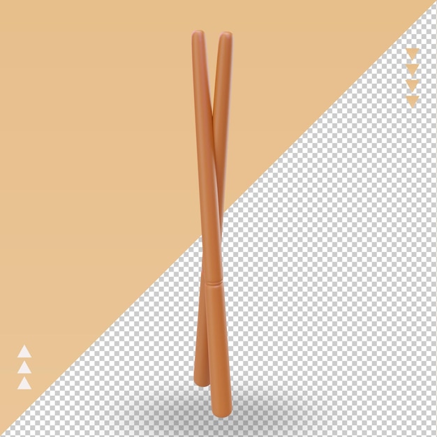 3d Asian food Chopstick rendering right view