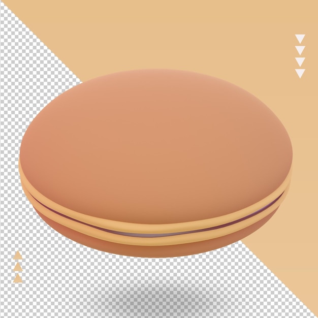 3d Asian food Dorayaki rendering top view