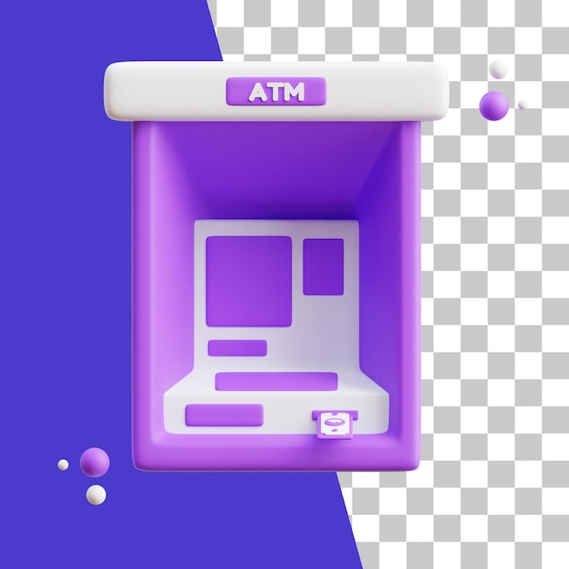 3D ATM Machine Icon