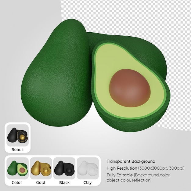 3d Avocados