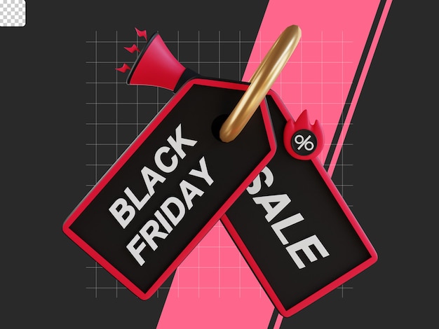 3d back friday icon special discount coupon