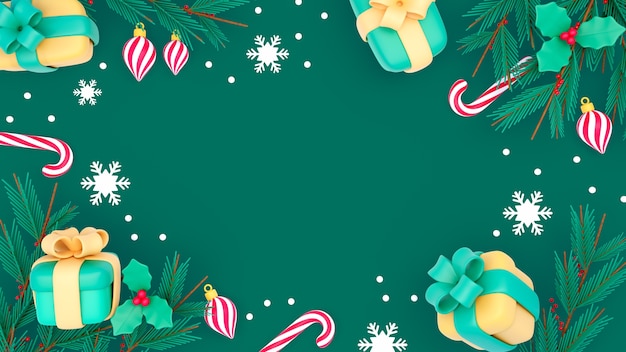 3d background for christmas season celebration