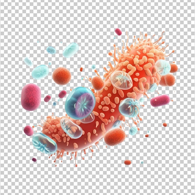 3D Bacteria on white background