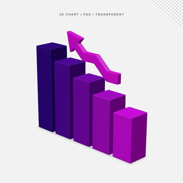 3D Bar Chart Transparent