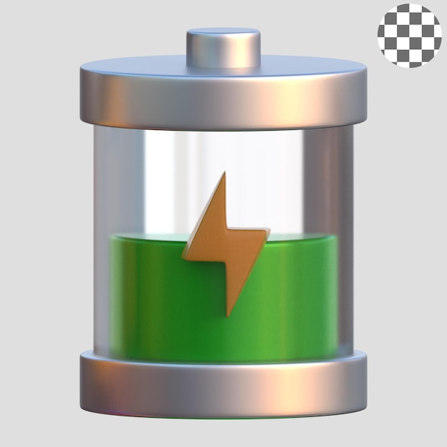 PSD 3d battery illustration