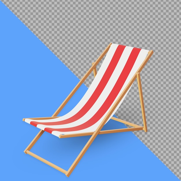 3d beach chair rendering isolated