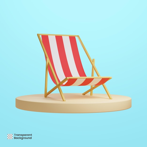 3d beach folding chair