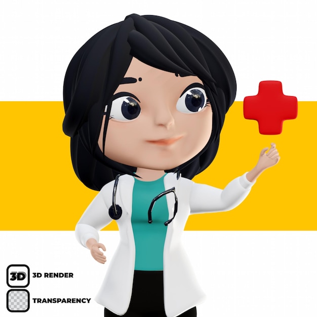 3D Beautiful Female Doctor