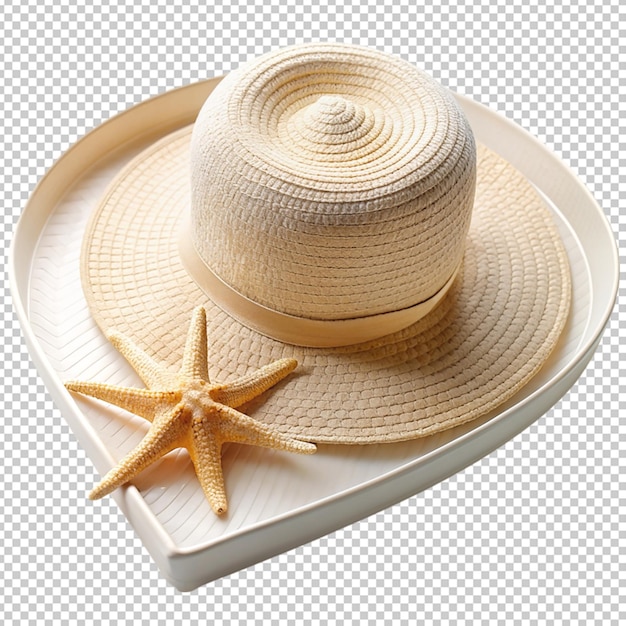 3d Beige Hat isolated on transparent