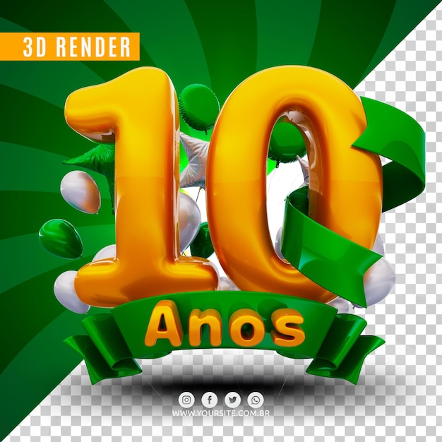 3d birthday logo for companies and events