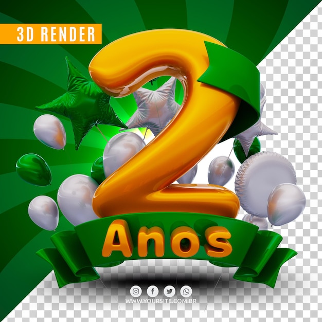 3d birthday logo for companies and events