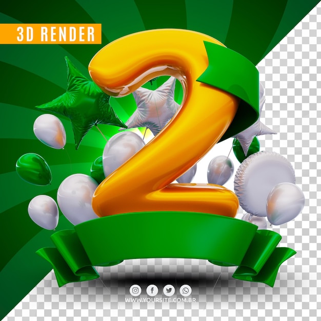 3d birthday logo for companies and events