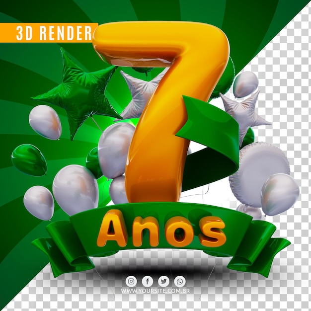 3d birthday logo for companies and events