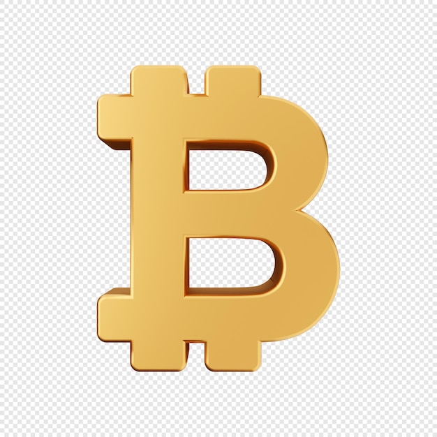 3d bitcoin icon illustration