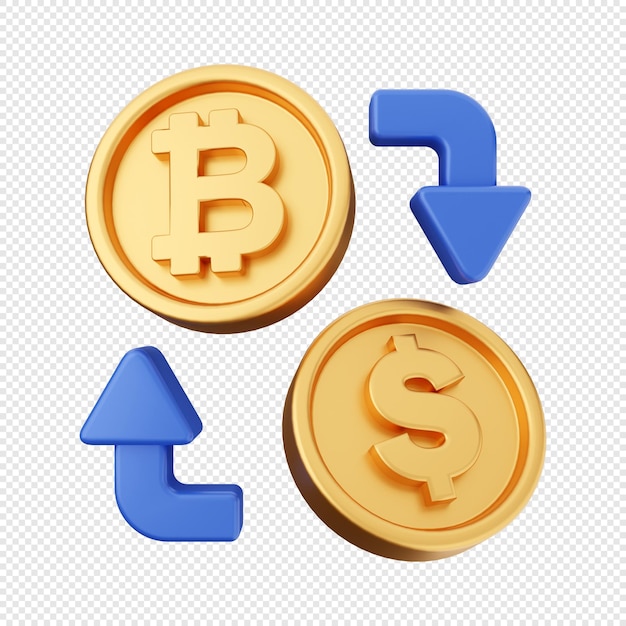 3d bitcoin icon illustration