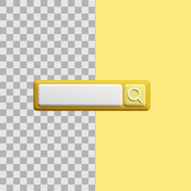 3D Blank search bar web illustration