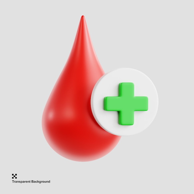 3D Blood Donor Charity Icon