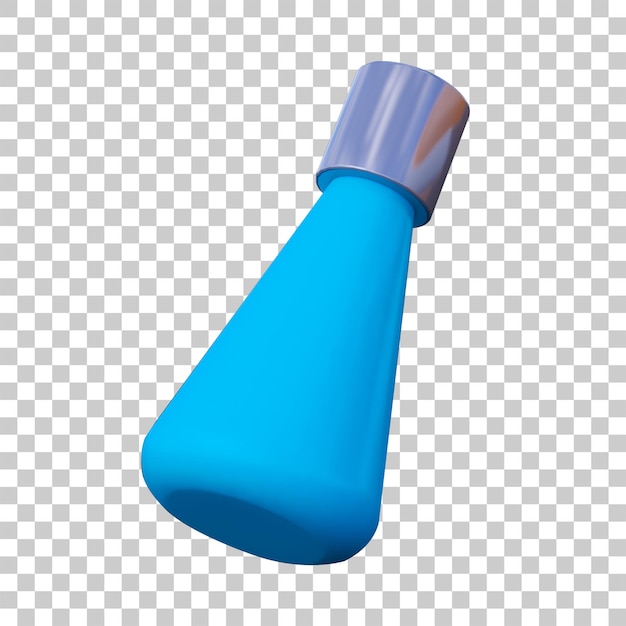 3d blue bottle isolated icon