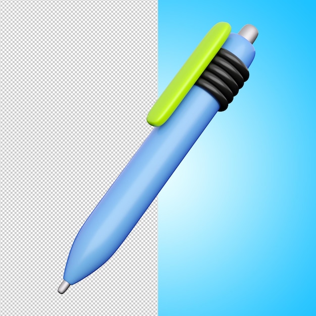 3d blue pen Element for back to school learning and online education banners