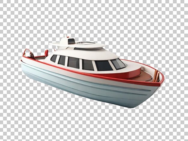 3d Boat on white background