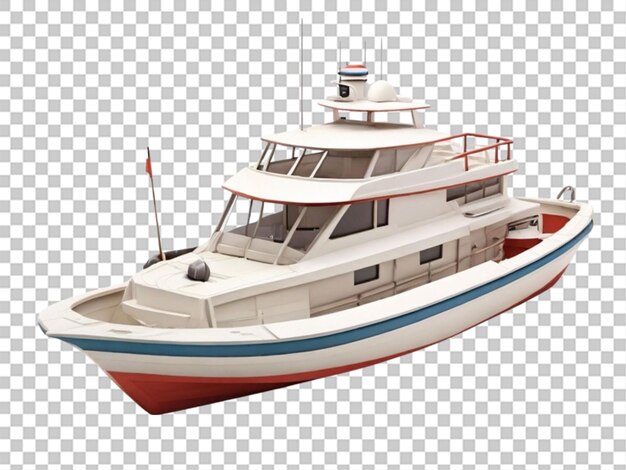 3d Boat on white background