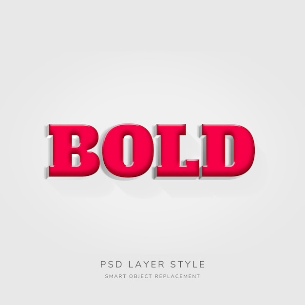 3D Bold text effect