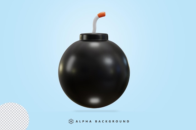 3d bomb icon vector illustration