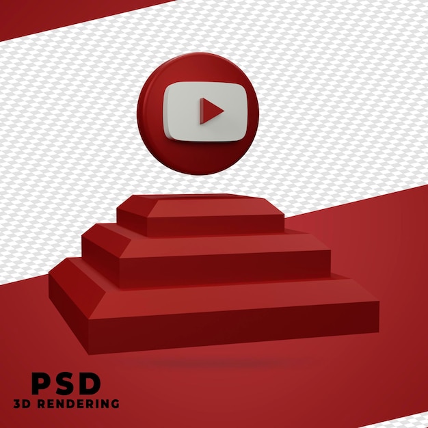 3d box youtube rendering design isolated