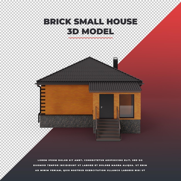 3D Brick House Model