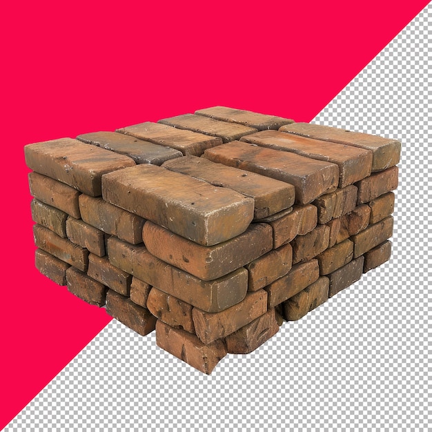 PSD 3d brick on transparent background png psd