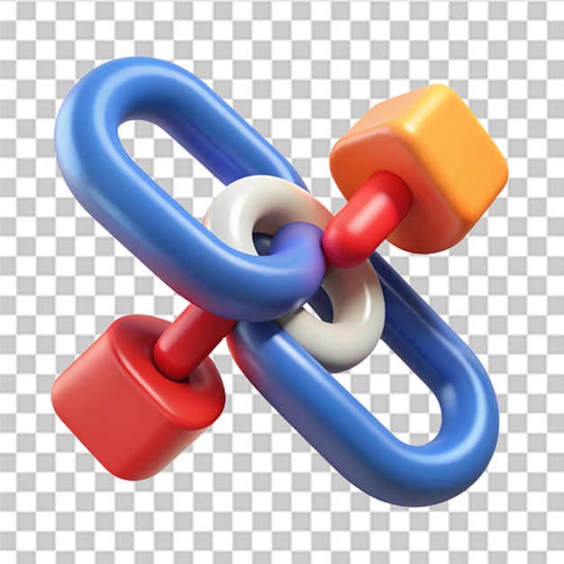 3D Broken chain and exclamation mark Something went wrong Error message Trendy and modern vector in 3d style