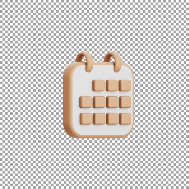 PSD 3d brown office minimalist icon