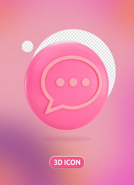 3D Bubble Chat Left View