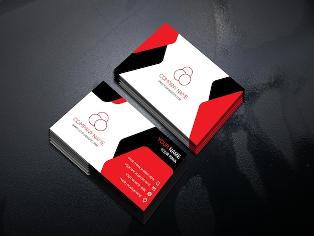 PSD 3d business card mockup