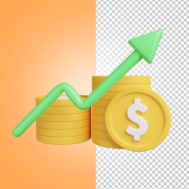 3D Business and Finance Profit