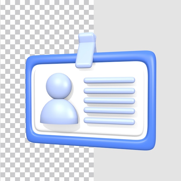 3d business person identification icon