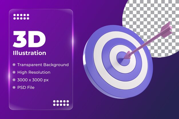 3d business target illustration isolated