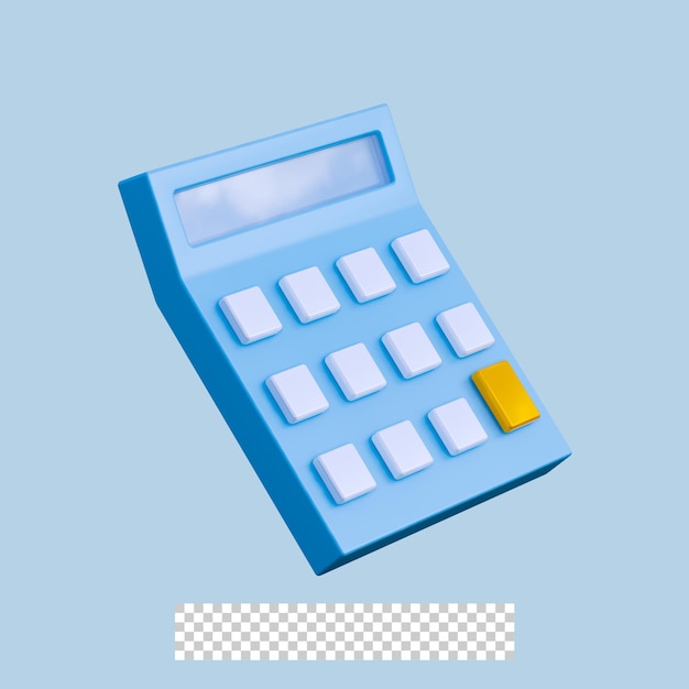 3d calculator icon isolated