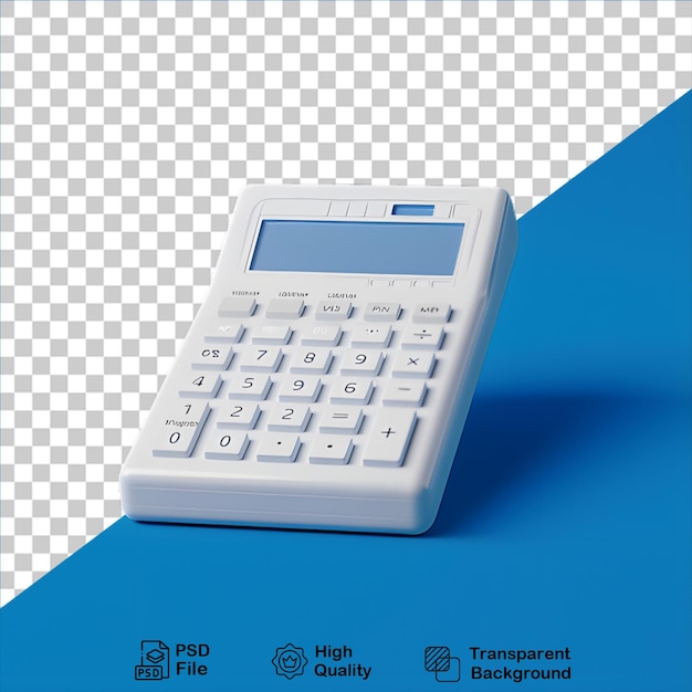 3D Calculator isolated on transparent background include png file