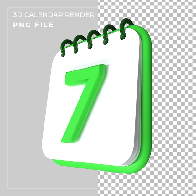 3d calendar 7 day