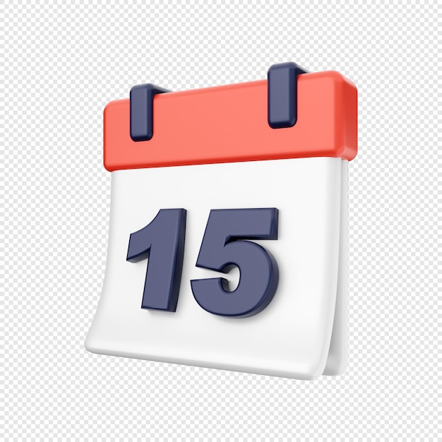 3d calendar date event schedule icon illustration