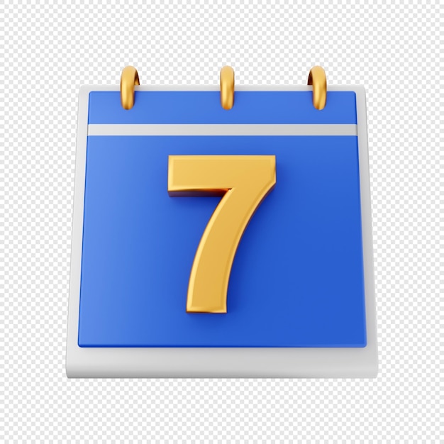 3D calendar date schedule icon illustration