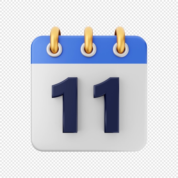 3D calendar date schedule icon illustration