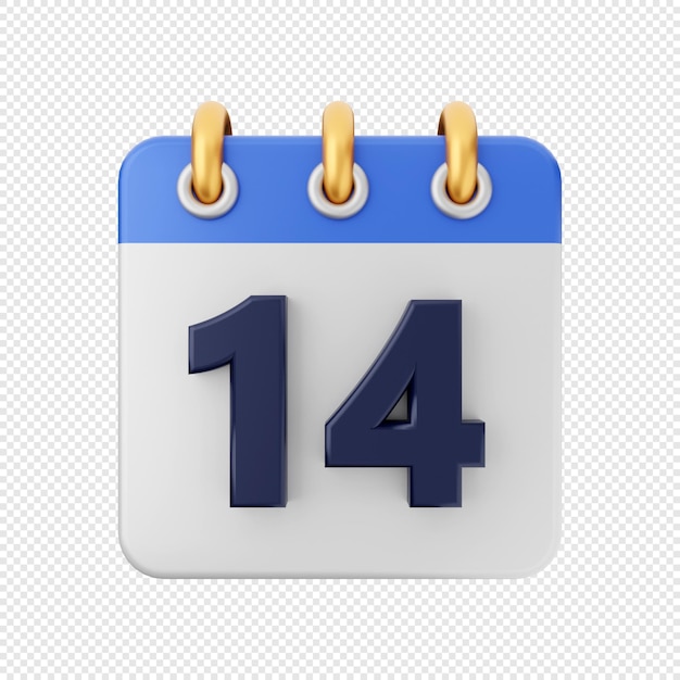 3D calendar date schedule icon illustration