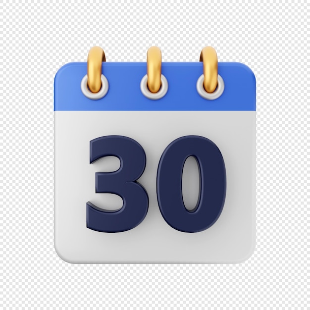 3D calendar date schedule icon illustration