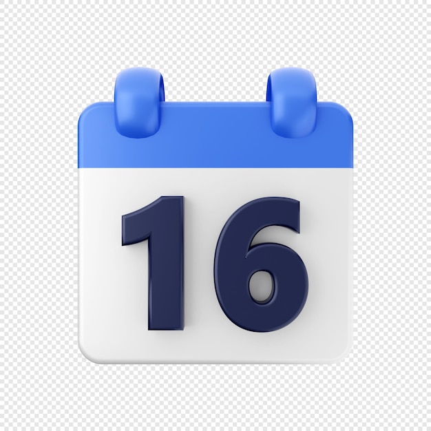 3D Calendar Date And Time Icon Illustration