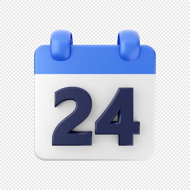 3D Calendar Date And Time Icon Illustration