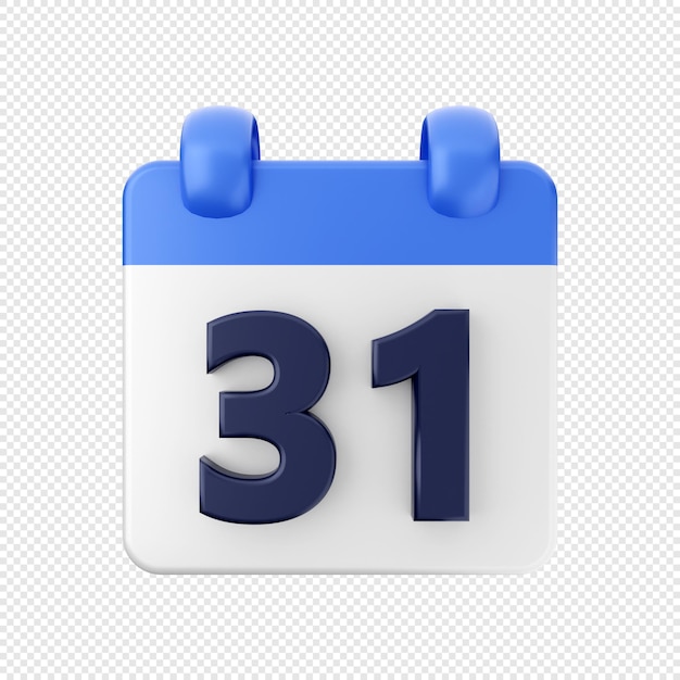 3D Calendar Date And Time Icon Illustration