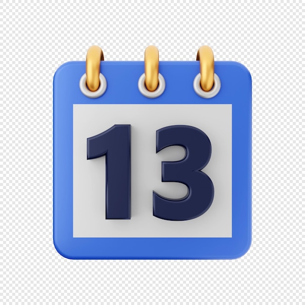 3D Calendar icon date schedule illustration